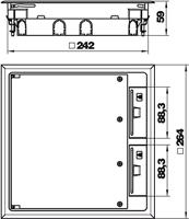 OBO Bettermann GES9 55U V 9011 Apparaatinzetstuk - thumbnail