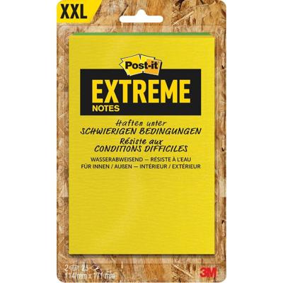 Post-it® Extreme Notes, ft 114 x 171 mm, 2 blokken van 25 blaadjes, geassorteerde kleuren Post-it® Extreme Notes, ft 114 x 171 mm, 2 blokken van 25 blaadjes, geassorteerde kleuren