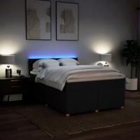 Boxspring met matras stof zwart 160x200 cm - thumbnail