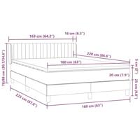 Boxspring met matras fluweel roze 160x220 cm - thumbnail