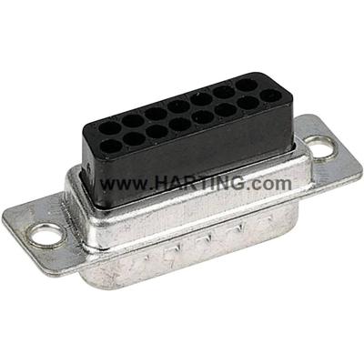 HARTING 09670094701 09670094701 D-sub female connector 180 ° Aantal polen: 9 Crimpen 1 stuk(s) Piece