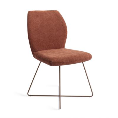 Jesper Home Eetkamerstoel 'Ikata' Cross Rose, kleur Cosy Copper