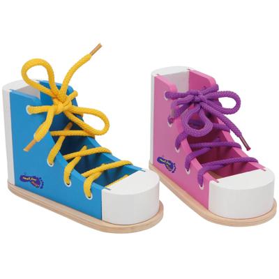 Small Foot houten rijgschoenen, 2st.