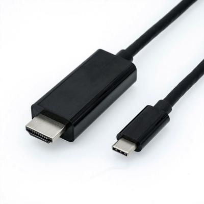 Roline 11.04.5840 USB-C-displaykabel USB-C / HDMI Adapterkabel USB-C stekker, HDMI-A-stekker 1.00 m Zwart