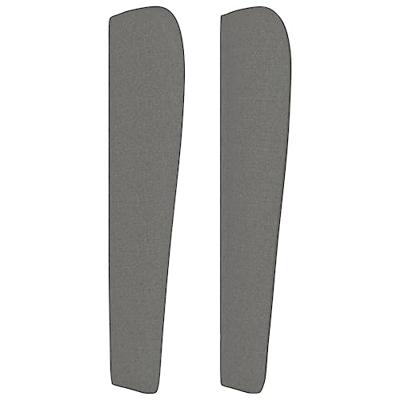 Hoofdbord met randen 93x23x118/128 cm stof donkergrijs