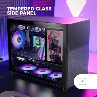 Mars Gaming MC-LCD 8 IPS Mini Tower Tempered Glass Zwart