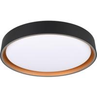 LED Plafondlamp 24W Rond - Dimbaar met Afstandsbediening - Zwart Goud - thumbnail
