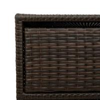 Tuinkast 55x59x69 cm poly rattan bruin - thumbnail