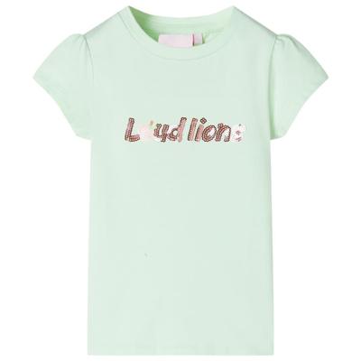 Kindershirt met kapmouwen 92 zachtgroen Kindershirt met kapmouwen 92 zachtgroen