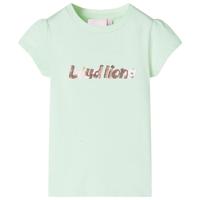 Kindershirt met kapmouwen 92 zachtgroen - thumbnail