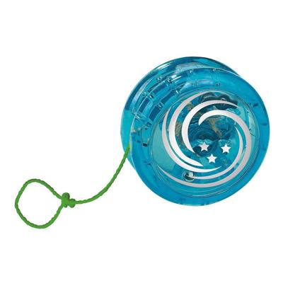 Moses spinnende jojo lichtgevend 6,3 cm blauw