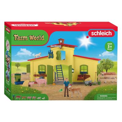 Schleich farm world - grote stal, geel speelfiguur