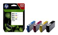 Huismerk HP 364 XL Inktcartridges Multipack (zwart + 3 kleuren) - thumbnail