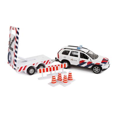 Kids GLOBE die-cast politie volvo xc90 met pijlwagen nl