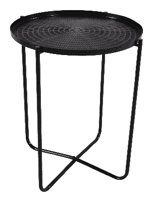 El Hierro bijzettafel zwart 50 cm
