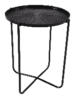 El Hierro bijzettafel zwart 50 cm - thumbnail