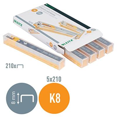 Leitz Power Performance K8 cartridge, 8mm pootlengte, 210 nietjes per cartridge - thumbnail