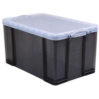 Really Useful Box opbergdoos 84 liter, transparant gerookt - thumbnail