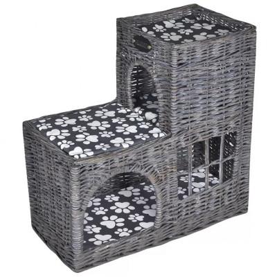 Kattenbed/huis/kasteel/krabpaal met kussen wilgen Kattenbed/huis/kasteel/krabpaal met kussen wilgen