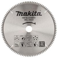 Makita Accessoires D-65654 Afkortzaagblad | div. materialen | 260x30x2,6 | 100T | 5g - D-65654 - thumbnail