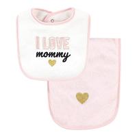 Hudson Baby Unisex Baby Cotton Terry Bib and Burp Cloth Set, Daddys Little Girl, One Size - thumbnail