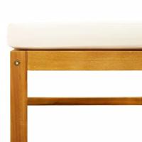 6-delige Loungeset met kussens massief acaciahout - thumbnail