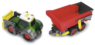Dickie Abc fendti tractor met aanhanger en boerderij