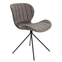 Zuiver OMG eetkamerstoel velvet Grey - thumbnail