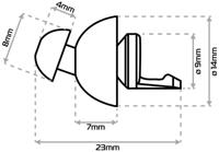 OXFORD gehörschutzstöpsel "filter buds" hearing protection filter buds small fit - thumbnail