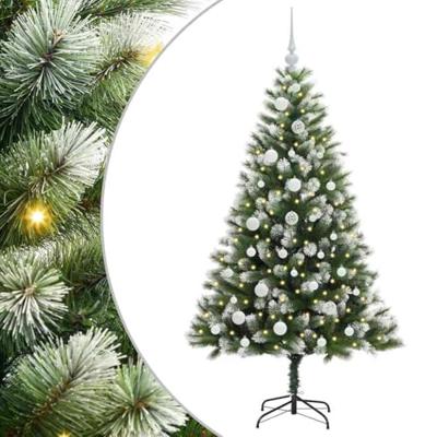 VidaXL Kunstmatige scharnierkerstboom met bedekte sneeuw 150 cm