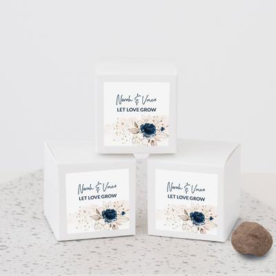 Bruiloftbedankje doosje met zaadbommen elegance breeze