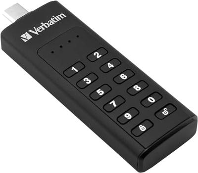 Verbatim Keypad Secure - USB-Stick 3.0 Type-C gegevensopslag met wachtwoordbeveiliging - 32 GB - Zwart Verbatim Keypad Secure - USB-Stick 3.0 Type-C gegevensopslag met wachtwoordbeveiliging - 32 GB - Zwart