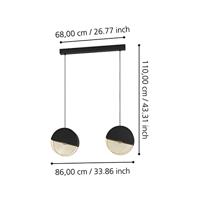 Eglo Design hanglampMumbles 2-lichts - 43812 - thumbnail