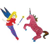 Creativ Company Jungledieren, h: 14-25 cm, b: 12-23 cm, 230 gr, wit, 16 stuk/ 1 doos - thumbnail