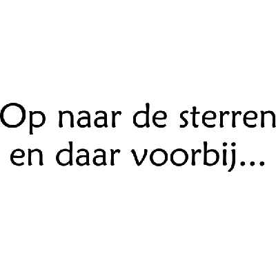 Op naar de sterren - Muursticker