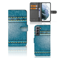 Samsung Galaxy S21 FE | Wallet Case | met Pasjes | Jeans - thumbnail