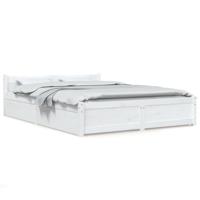 Bedframe met lades wit 160x200 cm - thumbnail