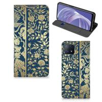 OPPO A73 5G Smart Cover Beige Flowers - thumbnail