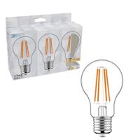 LED Filament Lampen E27 - Transparant - Warm wit - 806 lm - 3PACK - thumbnail