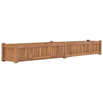 VidaXL Plantenbak verhoogd 200x30x25 cm massief teakhout