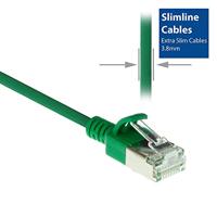 ACT Groene 5 meter LSZH U/FTP CAT6A datacenter slimline patchkabel snagless met RJ45 connectoren - thumbnail