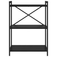 Boekenkast Zwart eiken 60 x 30 x 83 cm Bewerkt hout - thumbnail