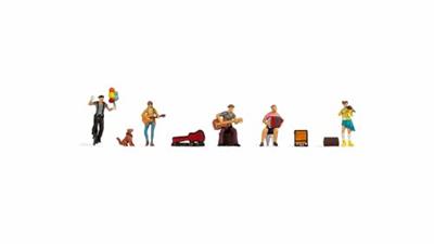 NOCH 15597 H0 Straatartiesten figuren Geverfd NOCH 15597 H0 Straatartiesten figuren Geverfd