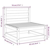 Tuinbank zonder armleuning 3 st 70x70x67 cm grenenhout wasbruin - thumbnail