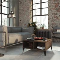 Salontafel 60x60x30 cm spaanplaat bruin eikenkleur - thumbnail