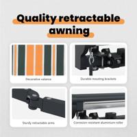 VidaXL Inklapbaar zonnescherm groen en geel 400 × 300 cm - thumbnail