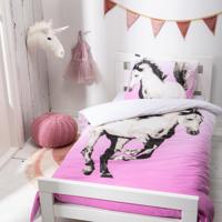 Fresh&Co  Kids Majestic Horse Dekbedovertrek 140 x 200 cm - Kinderovertrek Dekbedovertrek - thumbnail
