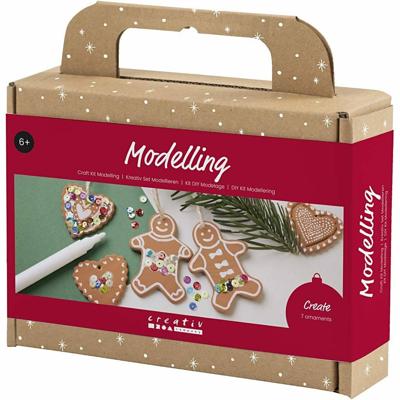 Creativ Company Hobbyset boetseren, kleine taartfiguren, midden bruin, 1 doos Creativ Company Hobbyset boetseren, kleine taartfiguren, midden bruin, 1 doos