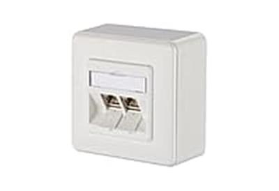 Metz Connect 1309120002-E Netwerkdoos Opbouw (op muur) CAT 6 2 poorten Zuiver wit