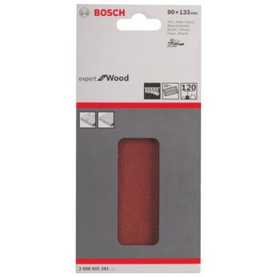 Bosch Accessories Expert for Wood 2608605281 Oscillerend schuurpapier Met klittenband, Geperforeerd Korrelgrootte (num) 120 (l x b) 133 mm x 80 mm 10 stuk(s)